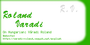 roland varadi business card